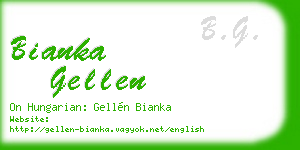 bianka gellen business card
