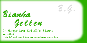 bianka gellen business card